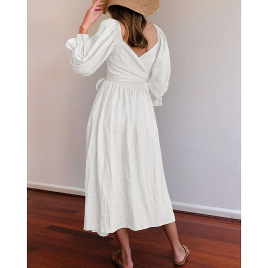 Ruffle Sleeve Dress | Elegant Trinity Style