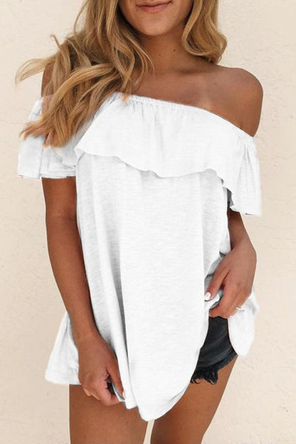 Women's fashion off-shoulder shirt