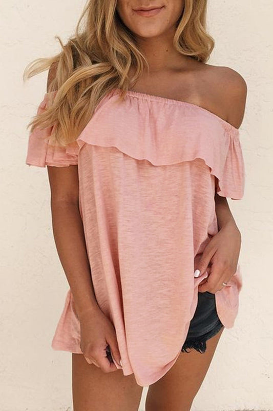 Women's fashion off-shoulder shirt