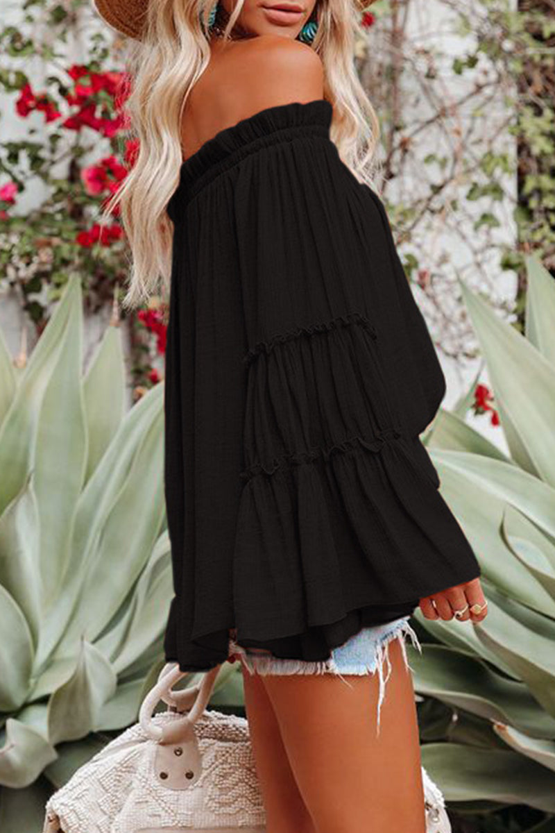 Women's Folded Off-Shoulder Tops