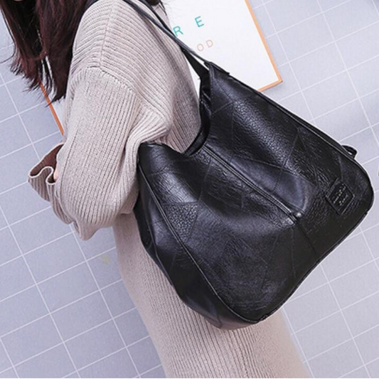 Leather Shoulder Bag | Spacious Interior Design