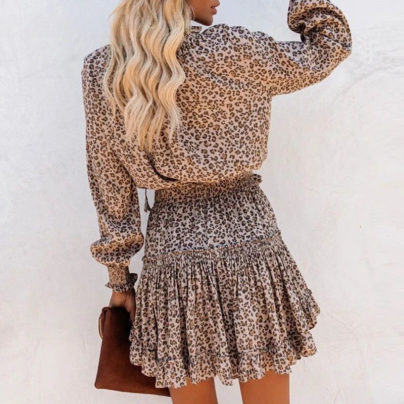 Leopard Print Mini Dress | Trendy Party Style