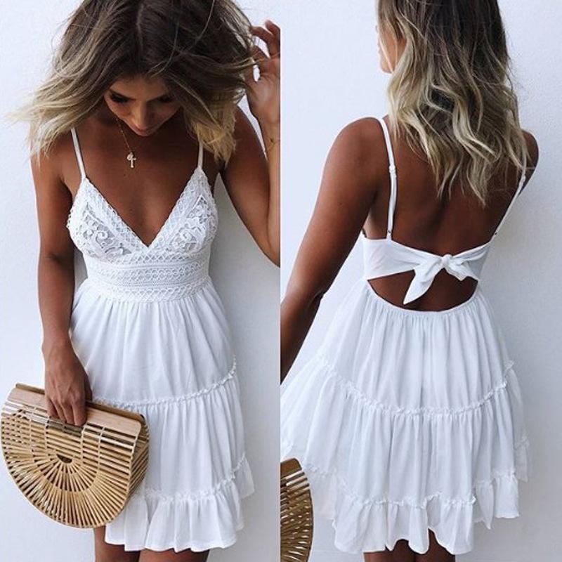 Lace Backless Summer Dress | Comfortable Beach Fit