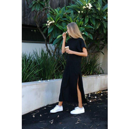 Black Elegant Maxi Dress | Comfortable Bodycon Style