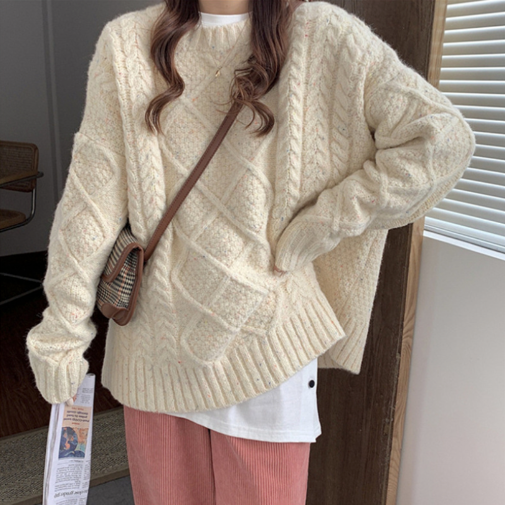 Chunky Knit Jumper | Cable Knit Pattern Magnolia