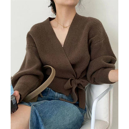 Knitted Wrap Jumper | Cozy Elegance and Style