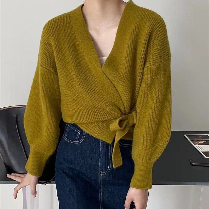 Knitted Wrap Jumper | Cozy Elegance and Style