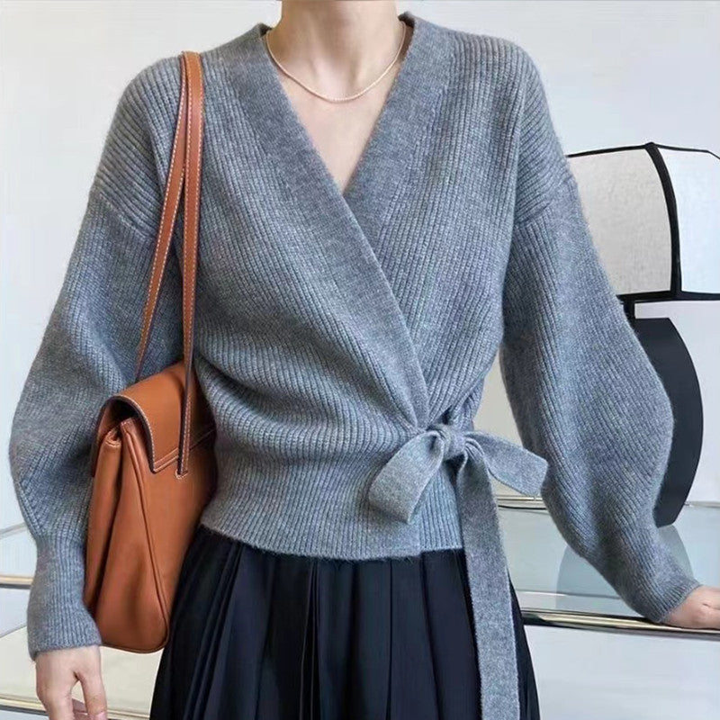 Knitted Wrap Jumper | Cozy Elegance and Style