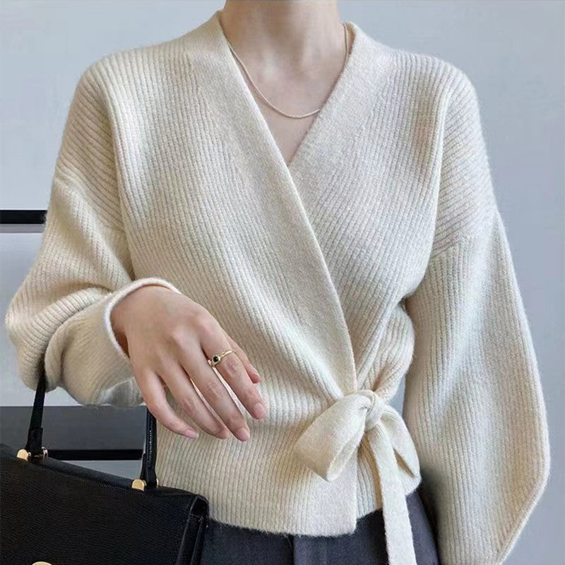 Knitted Wrap Jumper | Cozy Elegance and Style