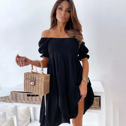 Off-Shoulder Summer Dress | Flirty Mini Style