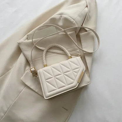 Square Shoulder Bag with Embossed Details | Chic Style