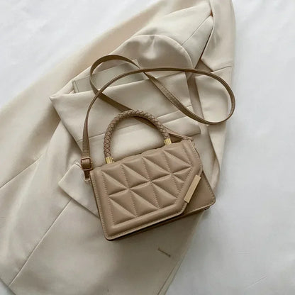 Square Shoulder Bag with Embossed Details | Chic Style