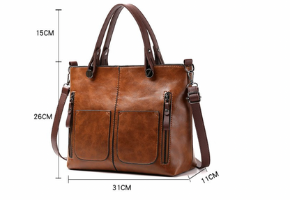 Classic Leather Shoulder Bag | Stylish Everyday Use