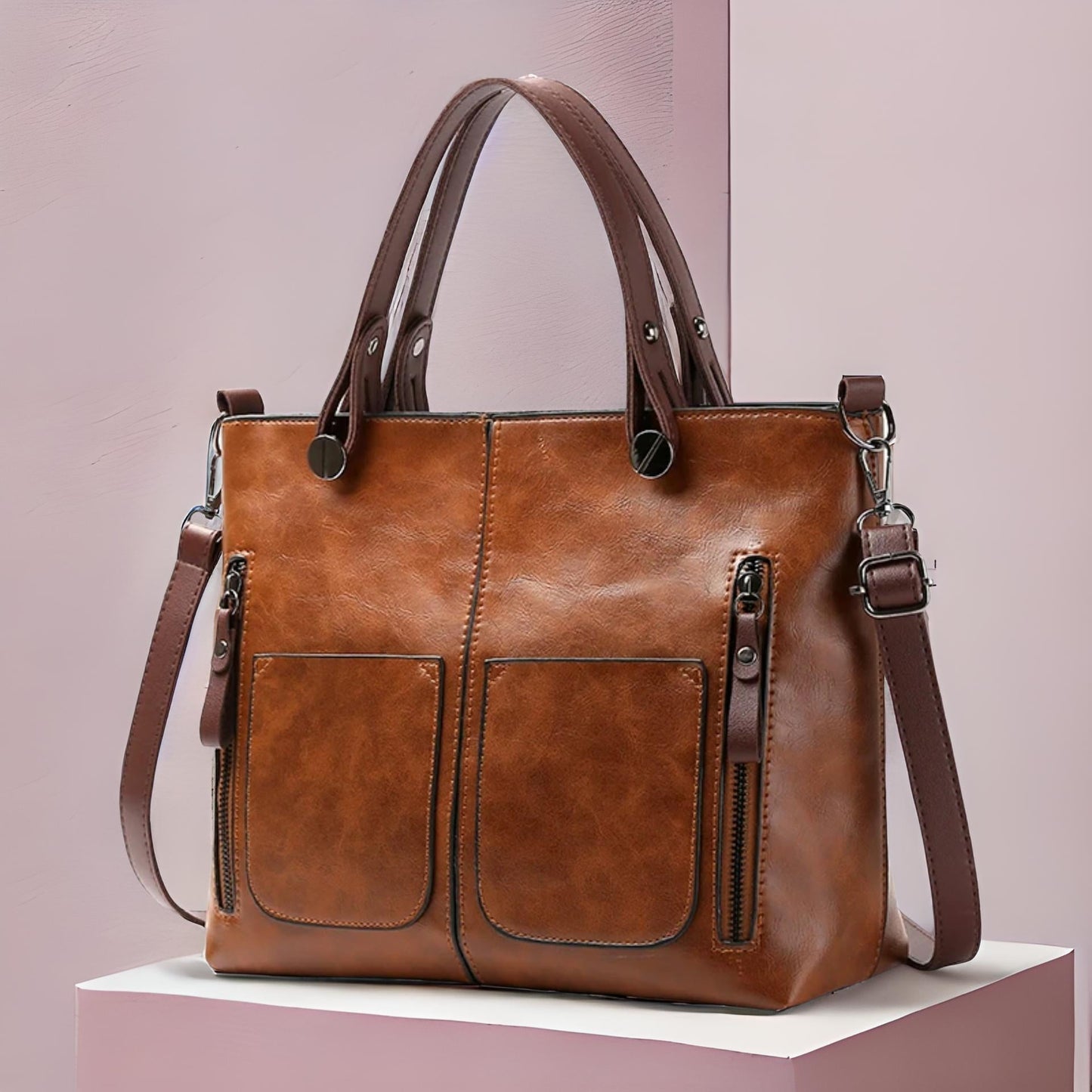 Classic Leather Shoulder Bag | Stylish Everyday Use